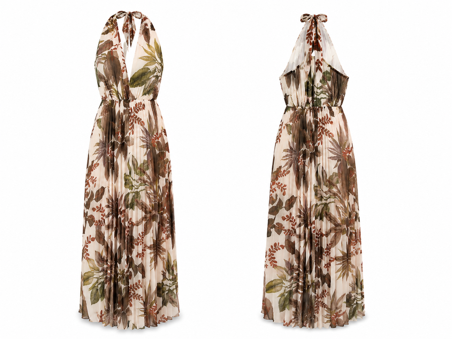 Vestido Georgete Plissado