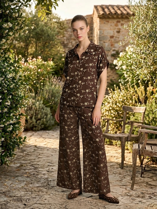 Conjunto con flores alineado