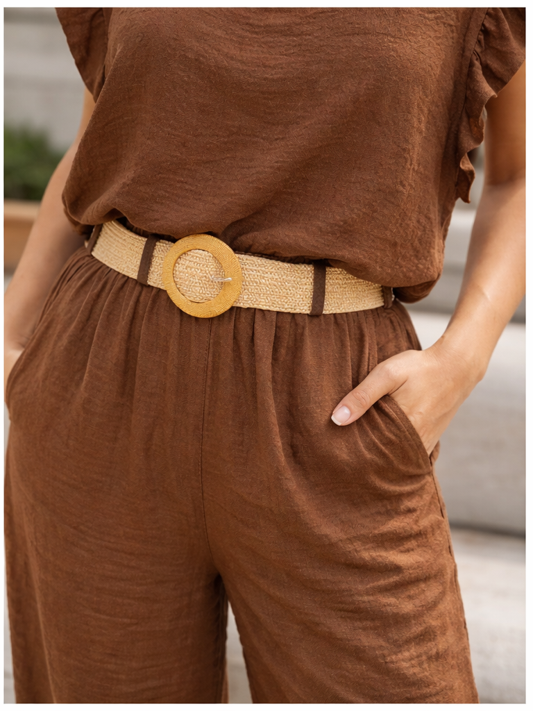 Calça Portofino Solta Com Bolso