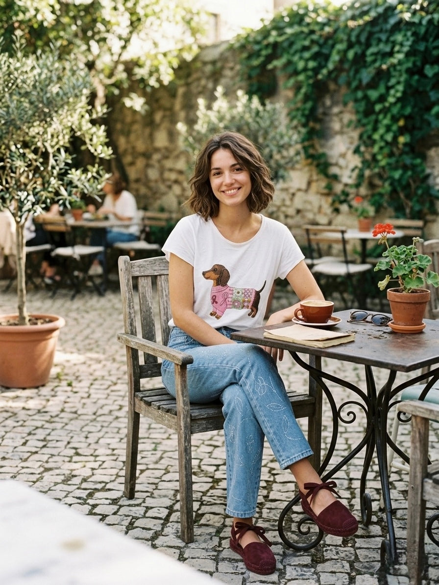 Tshirt algodão com cães
