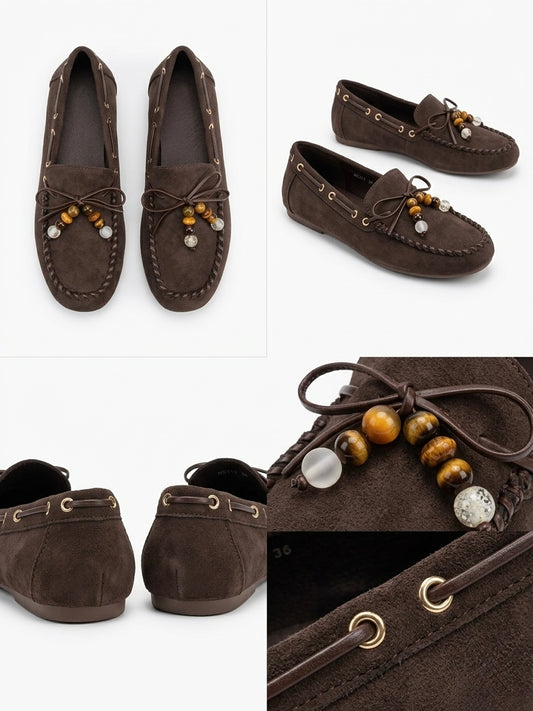 Mocasines con abalorios de colores