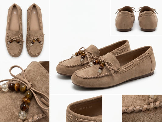 Mocasines con abalorios de colores