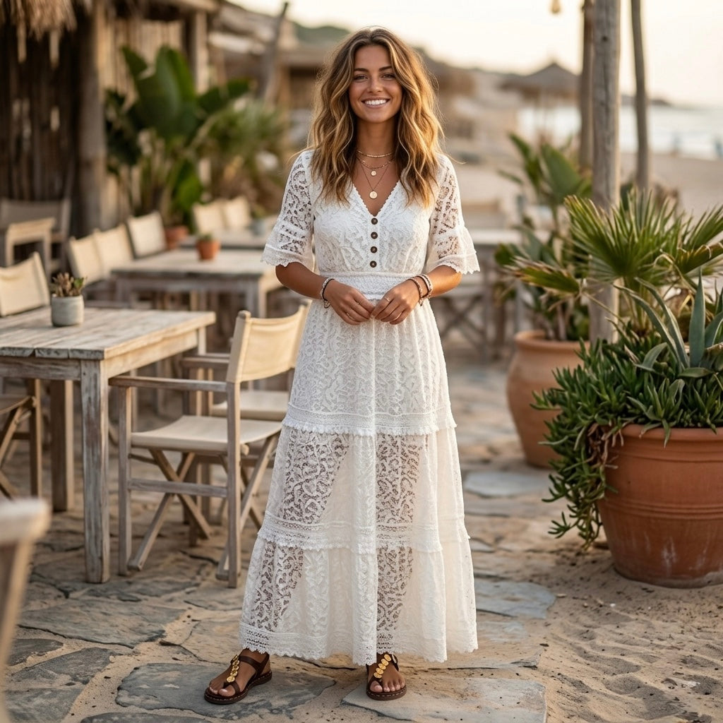 Vestido Renda Capri