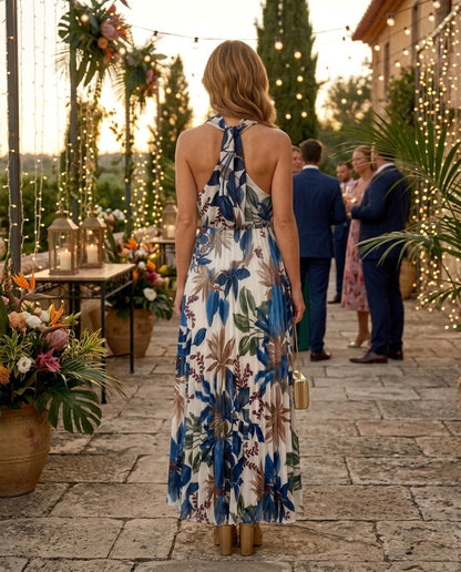 Vestido Georgete Plissado