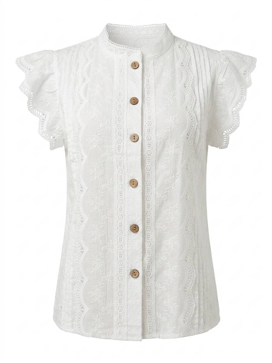 Blusa Bordada Cotton