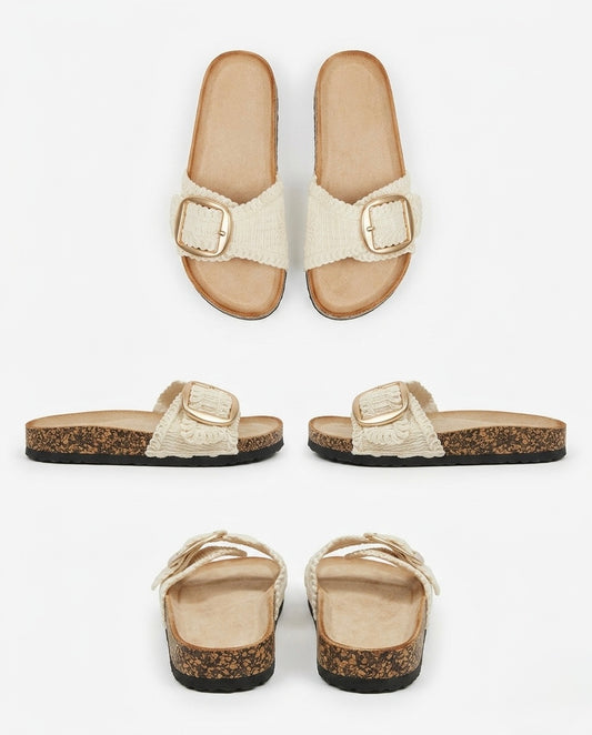 Chinela Fivela Crochet