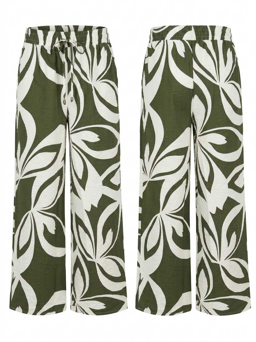 Calça floral G bicolor